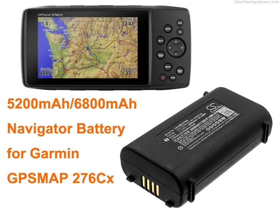 

5200mAh/6800mAh GPS, Navigator Battery for Garmin GPSMAP 276Cx