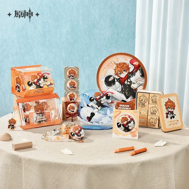 Official Genshin Impact “Starry Dream Journey” Series Game Merchandise · Tartaglia Pin/Standing Figure/Keychain Combo Set