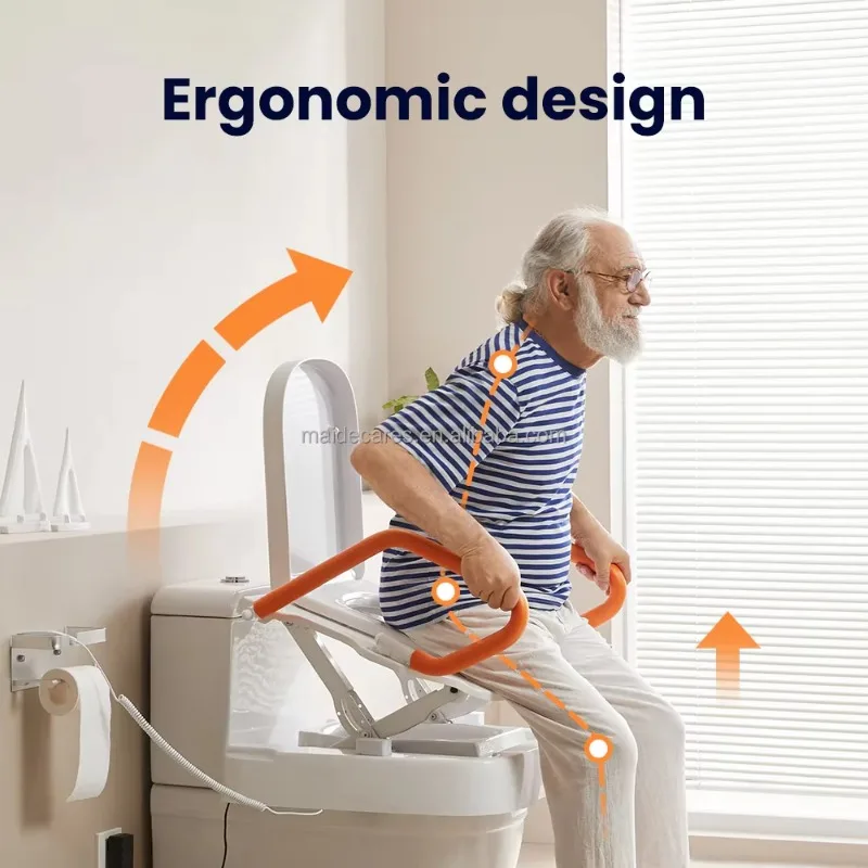 New design height-increasing pad adjustable double motor toilet lifter for the elderly, suitable for bathroom electric