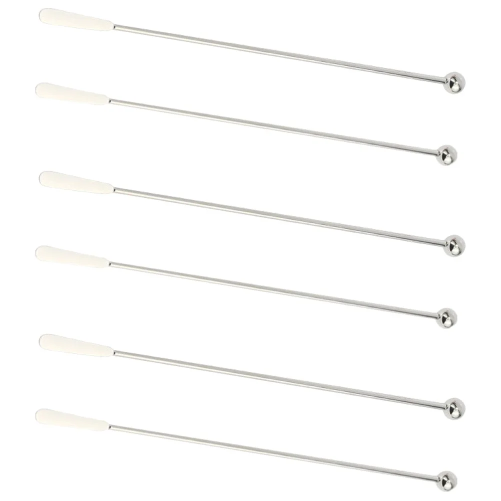 

6Pcs Stainless Steel Cocktail Stirring Stick Smooth Touch Swizzle Stick Bar Restaurant Drink Cocktail Sticks Drink Stirrers