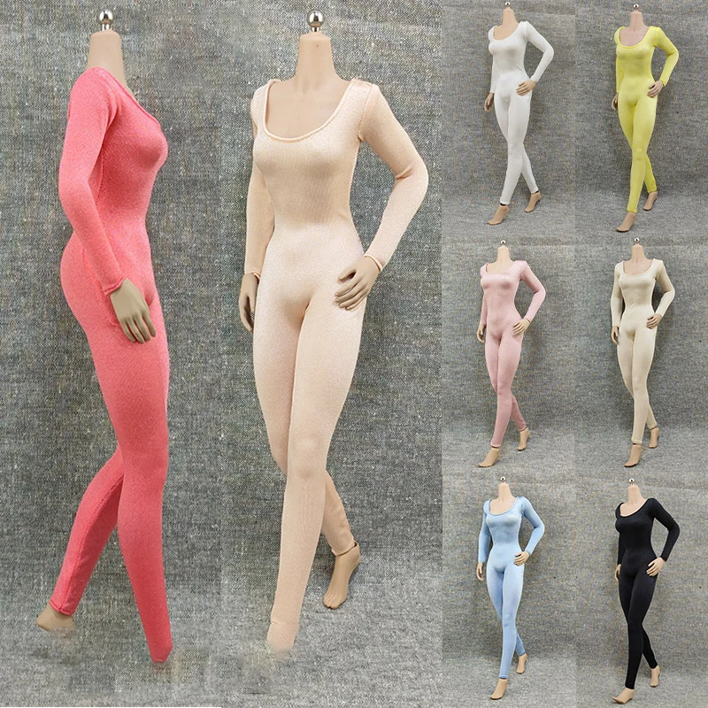 1/6 Skala Frauen Mädchen Engen Bodysuit Overall Unten Kleidung Modelle für 12''Figures Körper DIY Zubehör