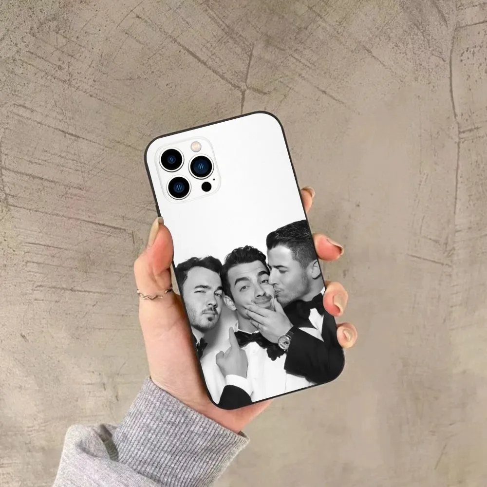 Band J-Jonas B- Brothers  Phone Case For iPhone 16,15,14,13,12,11,Plus,Pro Max,XS,X,XR,SE,Mini,8,7 Soft Silicone Black Cover