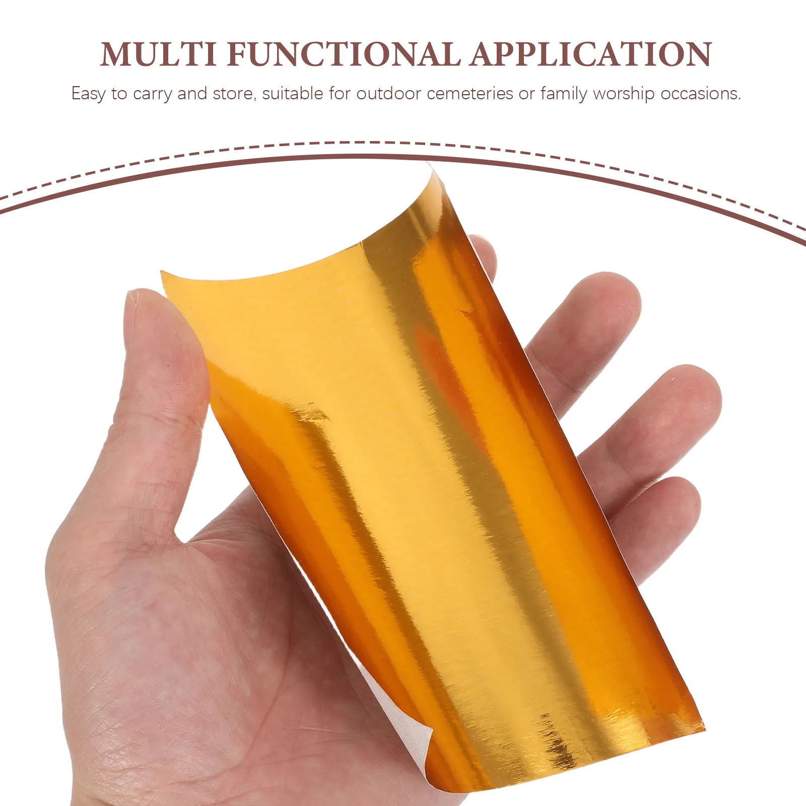 1000 Pcs Fake Gold Foil Material Ceremonial Burning Paper Ancestor Money Josh Worship Supplies Chinese Funeral Ritual