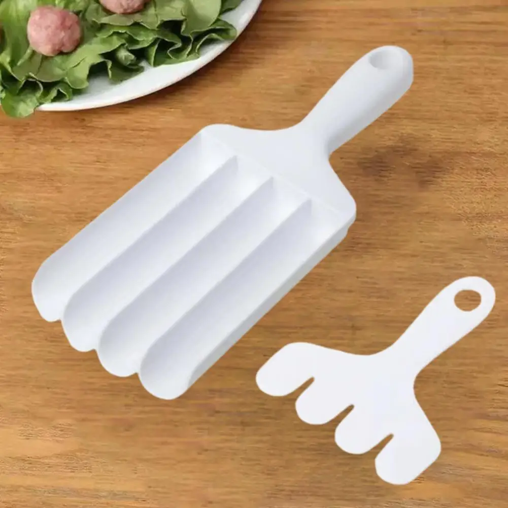 Kitchen Gadgets Cooking Sausage Maker Plastic Meatball Machine Set Fried Fish Mouth Meat Making Ball Mold Spoon