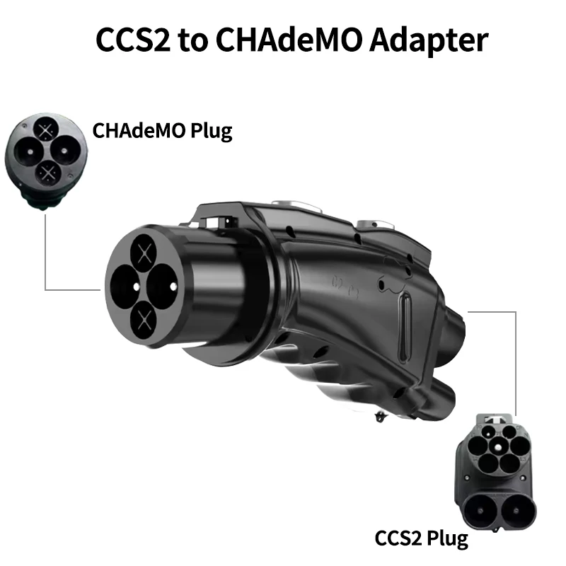 CCS2 إلى CHAdeMO تيار مستمر شحن سريع 250A EV محول لشاحن CCS2 إلى محطة شحن تيار مستمر للسيارة الكهربائية CHAdeMO للسيارة اليابانية