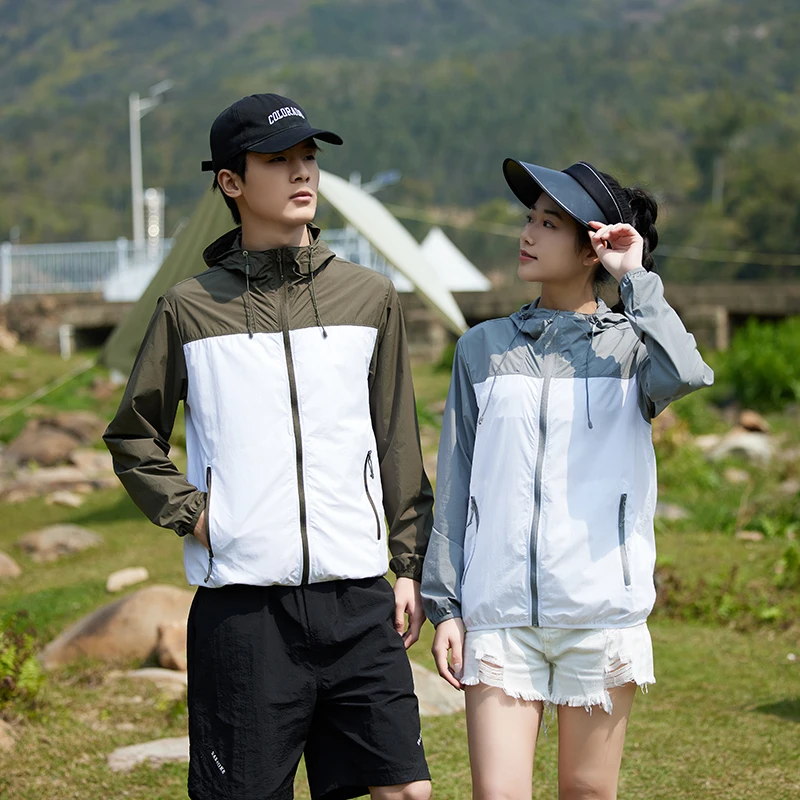 Men's Cooling Sun Hoodie UPF50+ Quick Dry Moisture Wicking Ice Silk Feel Sports Fishing Hiking Shirt Unisex