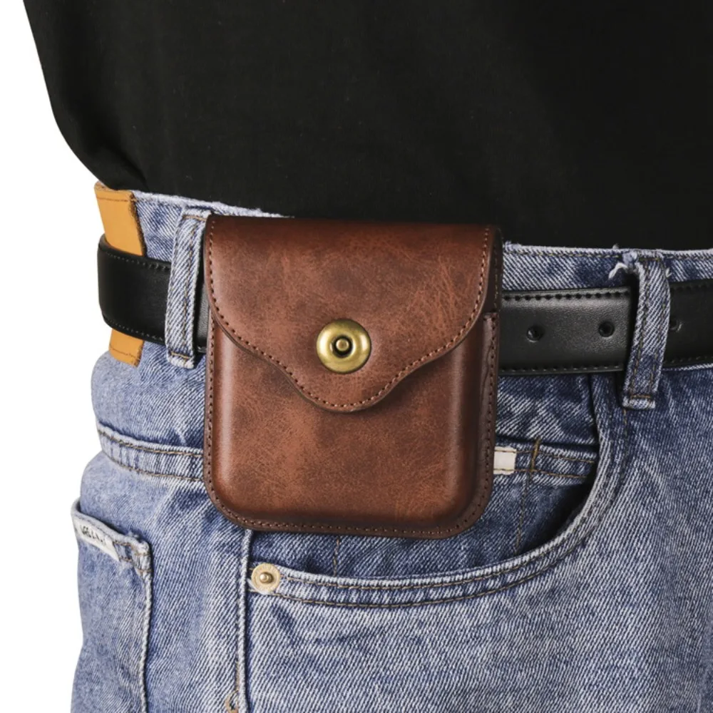 

PU leather Flip cover foldable screen mobile waist bag is suitable for Samsung W24 Flip Galaxy Z Flip5 Flip4 men's waist bag