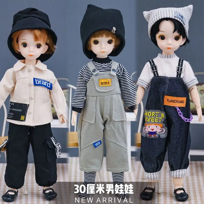 30cm Male Doll 1/ 6cm Cool Boy Bjd Doll Ball Joint Fullset Toys Changing Clothes Fulllset Toys for Birthday Gift