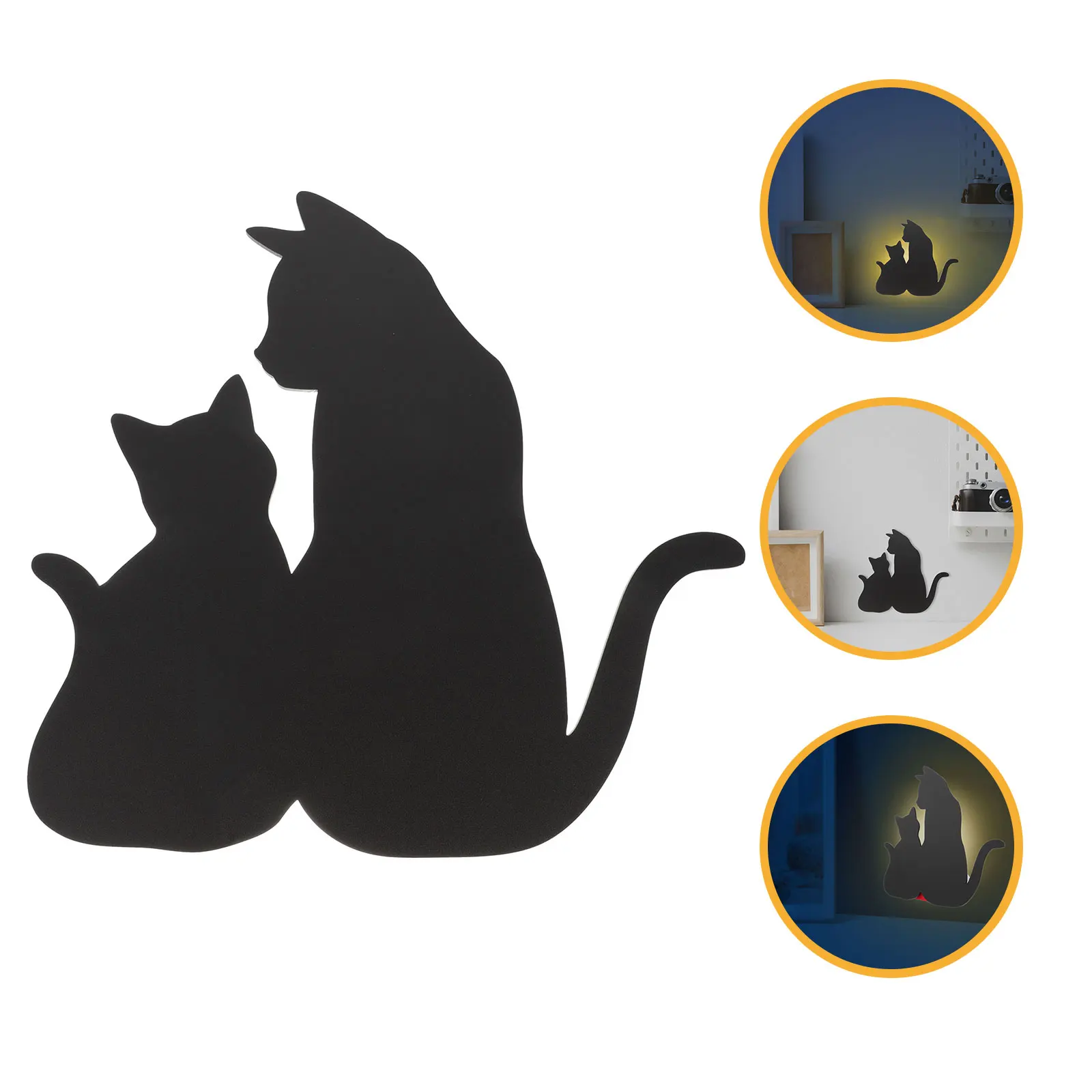 

1Pc Soft Glow LED Cat Wall Lamp Sound Activated Night Light for Relaxing Ambiance