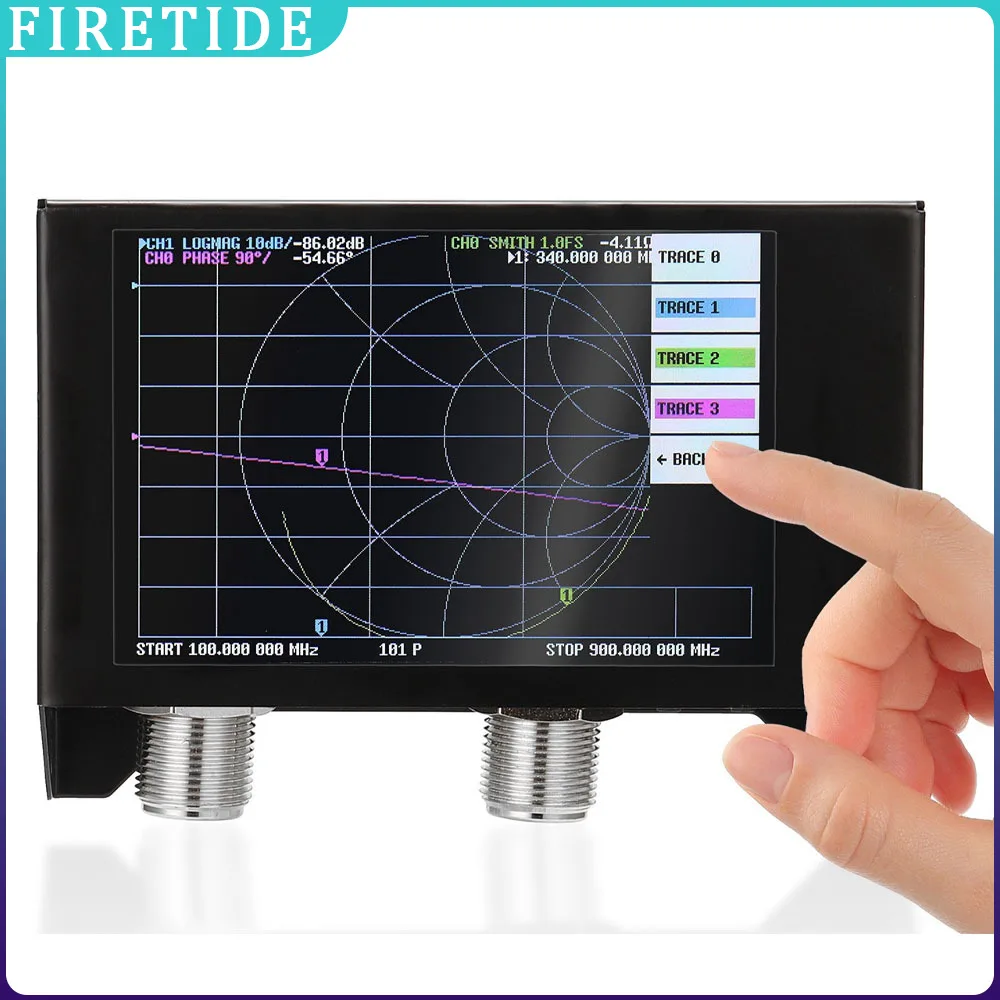 

SAA-2N VNA Antenna Analyzer Metal Case 4inch Display 50KHz -3GHz Vector Network Analyzer HF VHF UHF Nano VNA 3000mAh