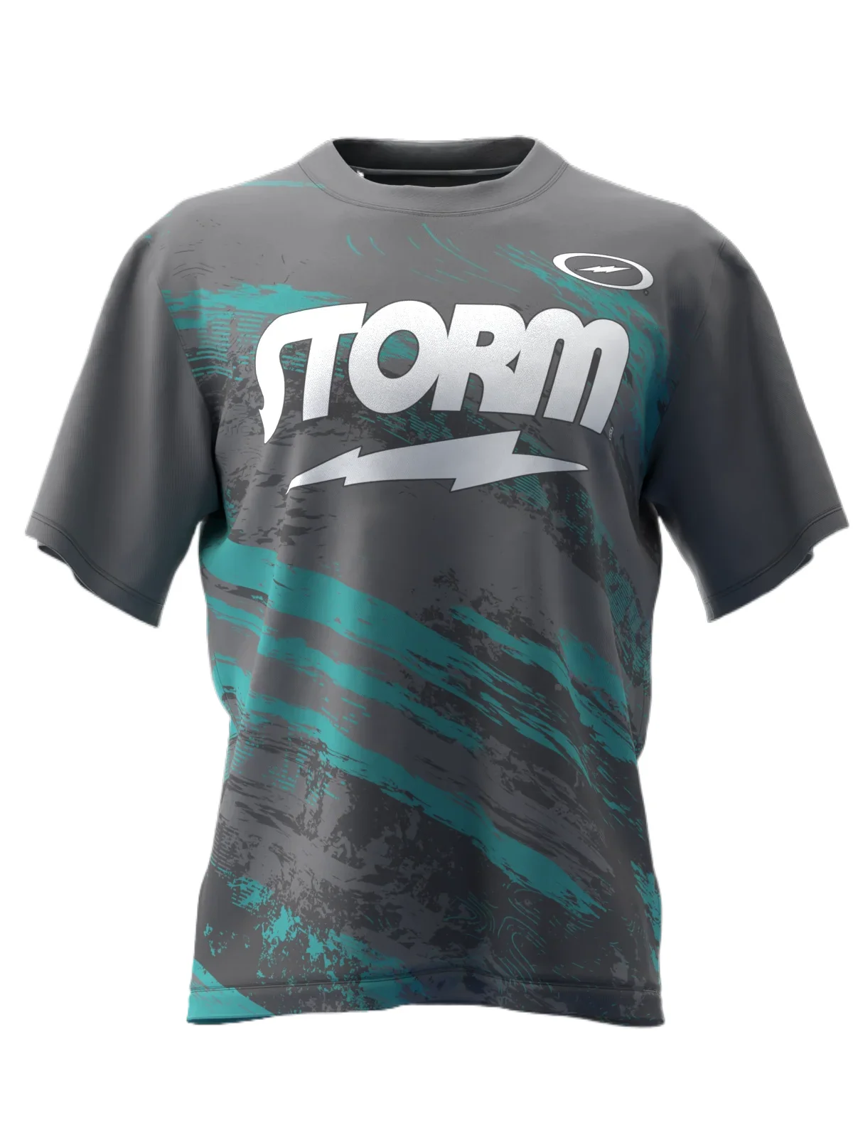 Bowling Jersey with Flowing Brush Print and Sweat-wicking Breathable Feature, Great for Bowling Tournaments and Casual Outings