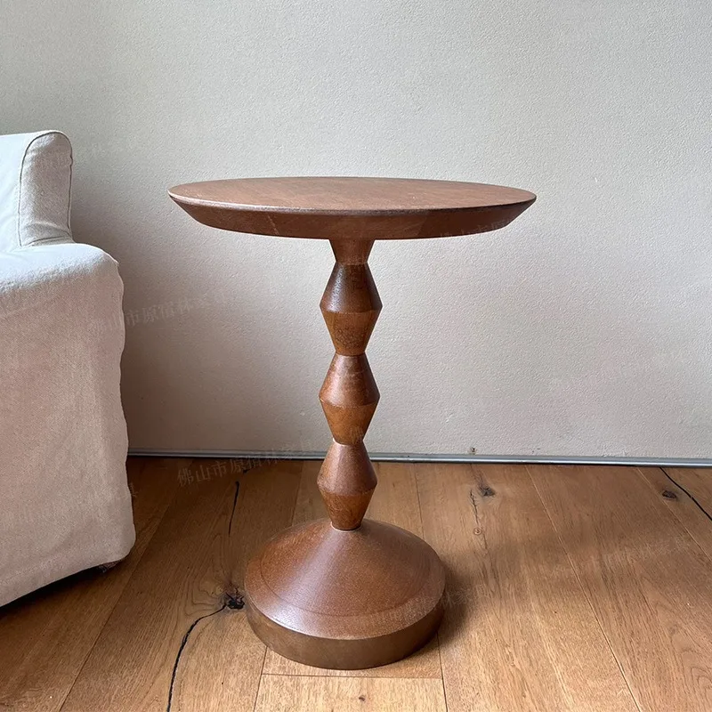 Building block few solid wood retro designer small edge few afternoon tea table wooden surprise quiet wind small round few desig