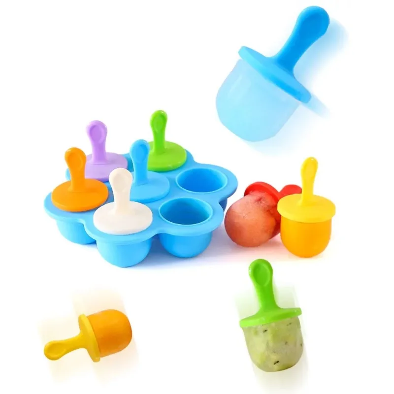 

Ice Cream Mold Silicone Popsicle Bar Reusable Non-stick Ice Cube Tray Homemade Food for Kids Mini DIY Family Party Essentials