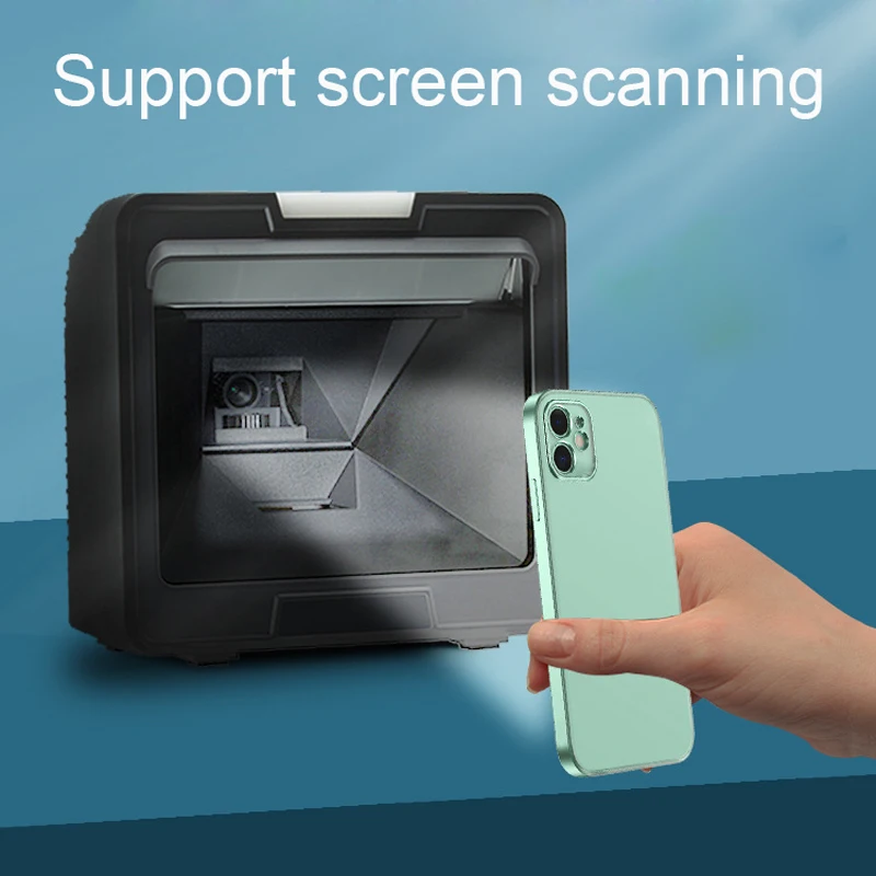 Picture 4: Omnidirectional USB Wired Desktop Barcode Reader 1D 2D PDF417 Data Matrix Bar Code Reader Automatic Scanning for Retail