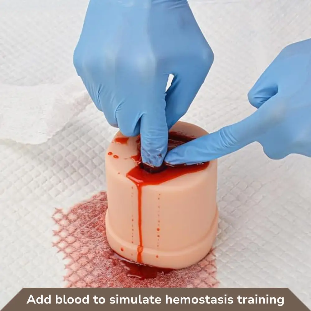 Ultrassist Bullet & Laceration Wound Packing Simulator 2-in-1 Compact Bleed Control Trainer for Medical Aid Hemostasis Education view 4