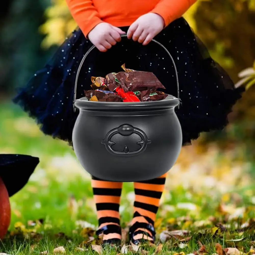 Witch Bucket Large Wizard Witch Cauldron Decoration Prop Halloween Irish Parties Table Centerpieces Candy Holder Table Decor