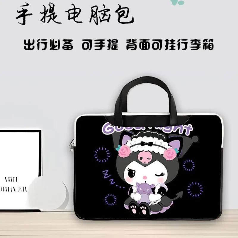 

Сумка для ноутбука в стиле аниме Sanrio Kuromi, милый органайзер для планшета большой емкости, мультяшная сумка для ноутбука, 15 дюймов, 13 дюймов, 14 дюймов, 16 дюймов, 17 дюймов, подарок