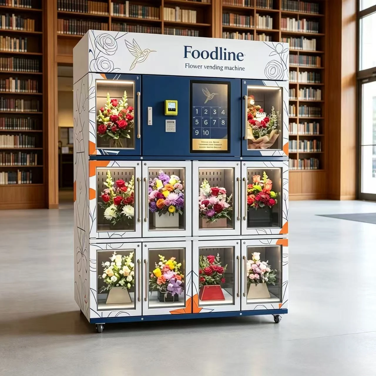 FL Automatic Flower Vending Machine 10-lattice Gifts Flower Holding Machine With Cooling Function