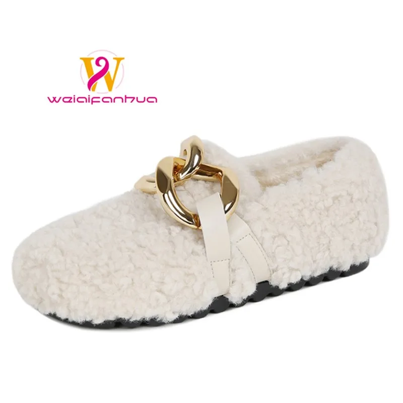 

New 2026 Style Baby Shoes for Women, Woolen Sheepskin Shoes for Women, Flat Woolen Shoes, Large Size Women's Shoes (40-43)