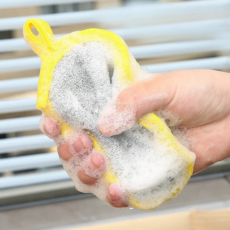 10/20/50PCS Double Side Dishwashing Sponge Dish Washing Brush Pan Pot Dish Wash Sponges Household Cleaning Reusable Kitchen Tool view 4