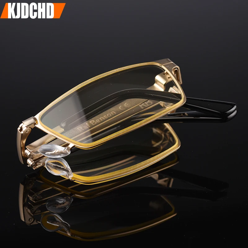 High-end Folding Anti Blue Ray Reading glasses men Foldable Glasses With Case Presbyopic Eyeglasses +1.0+1.5+2.0+2.5+3.0+3.5+4.0