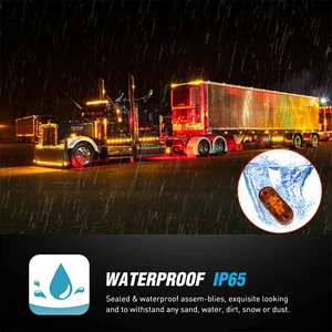 Vordere und hintere Oval der Indikatorlampe des Auffindens, Markierungsbettleuchten, LKW-Zubehör, Anhänger, Bus, Van, Wohnwagen, 4 LED, 12V-24 V, 20 Stcs, 10pcs 10 Hauptverkäufe Blitzwagen - №8