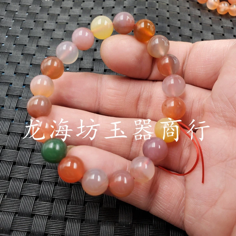 South Red Round 10mm Agate Type Bead Bracelet 3