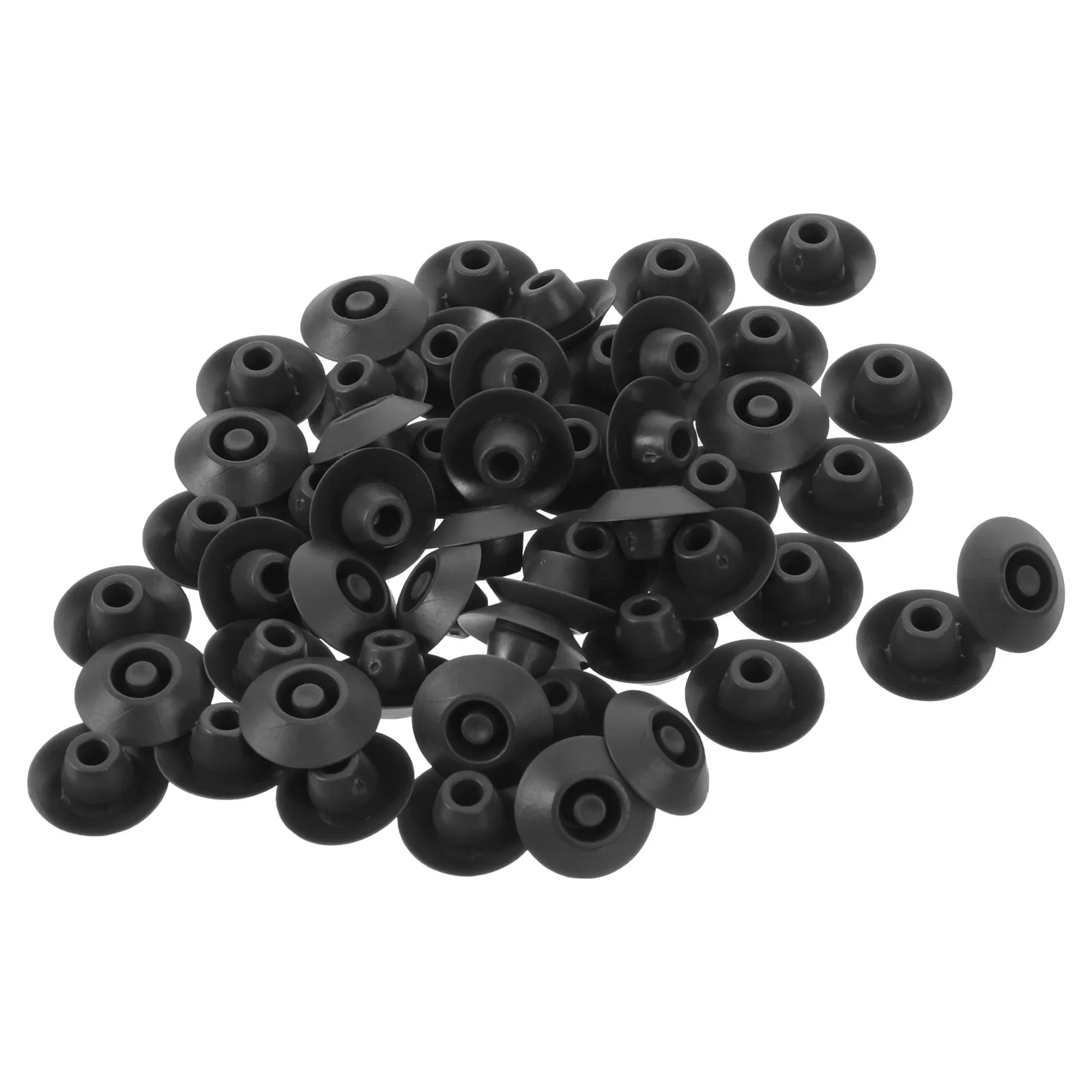 50Pcs Waterproof Car Door Rubber Plugs Black 7Mm Hole Diameter Sealing Dustproof Caps Side Skirt Protector Automotive