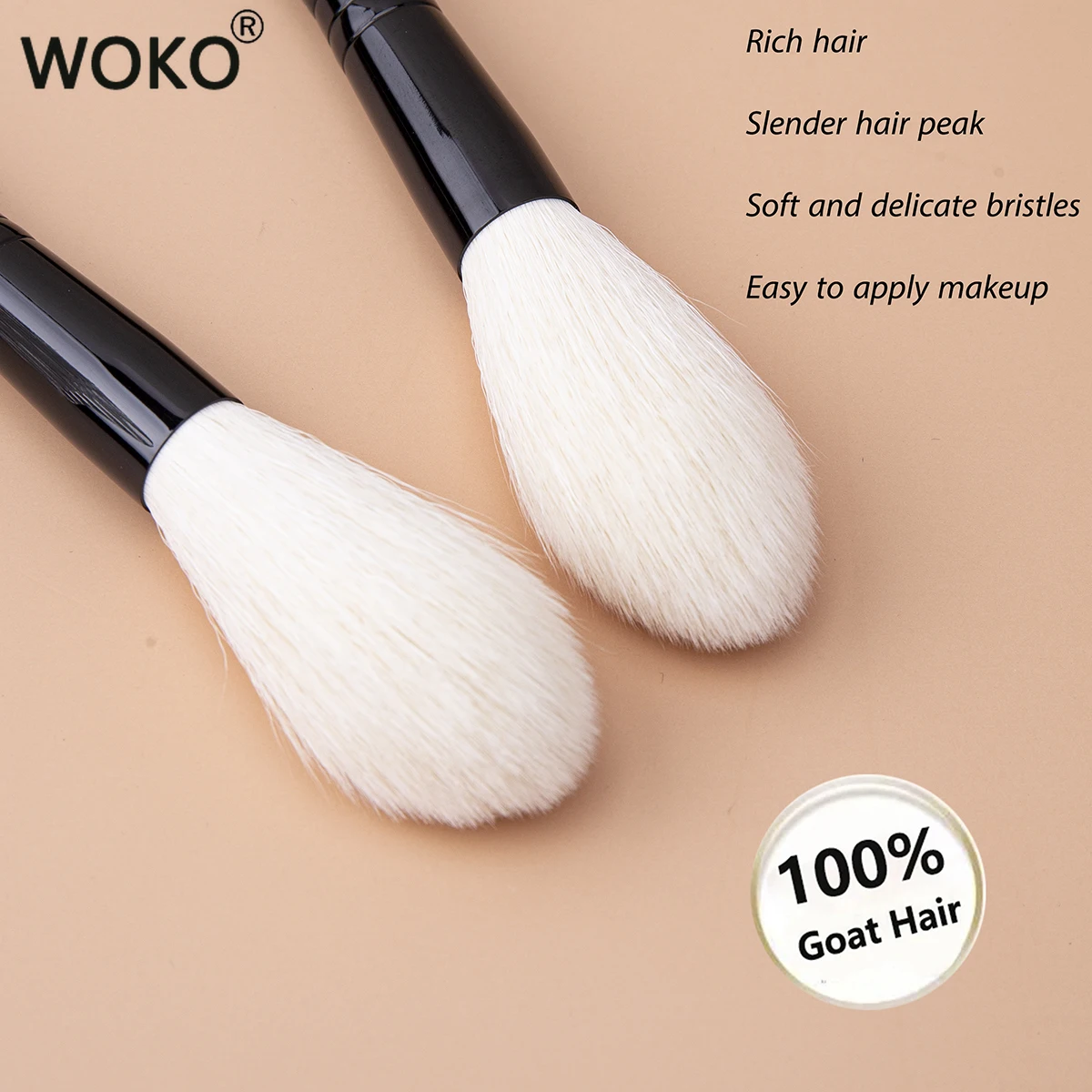 Flame Type Makeup Highlighter Brush Facial Contour Shadow Sculpting Brush Tapered Soft Goat Hair Highlighter Makeup Tool