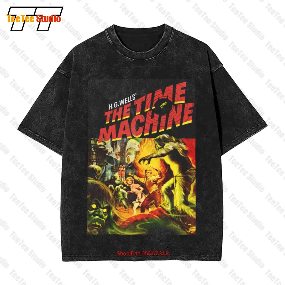 تي شيرت The Time Machine Hg Wells 1960 Bluray Dvd Vintage مقاس كبير J58X