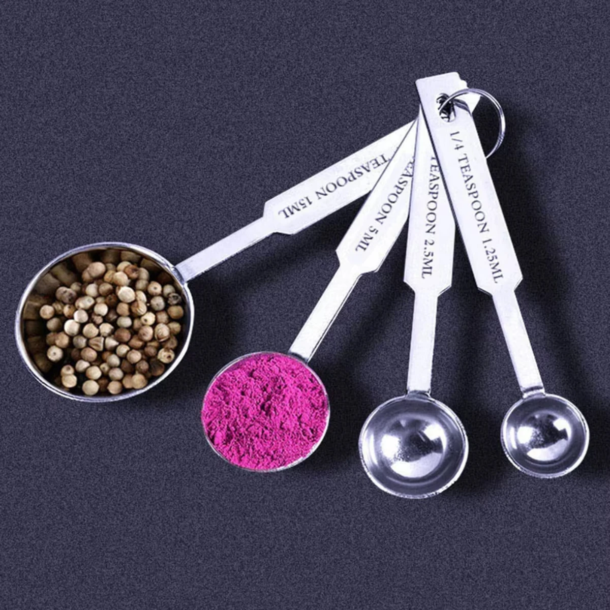 2026 Stackable Measuring Cups and Spoons Set Baking Tools Stainless Steel Coffee Measuring Spoon Kitchen Accessories 1/4/6 PCS