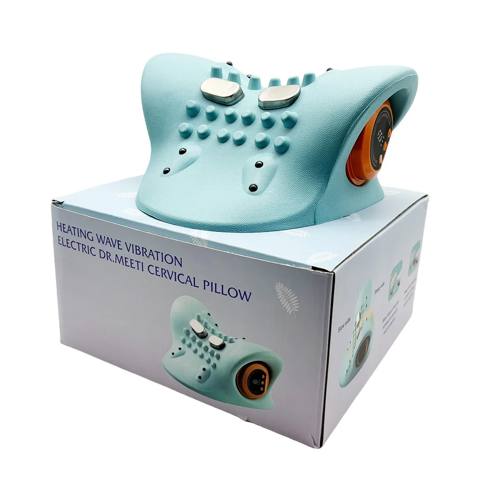 

Electric Warm EMS Low Frequency Pulse Massage Pillow Magnetite Neck Shoulder Stretcher Cervical Traction Spine Pain Relief Tool