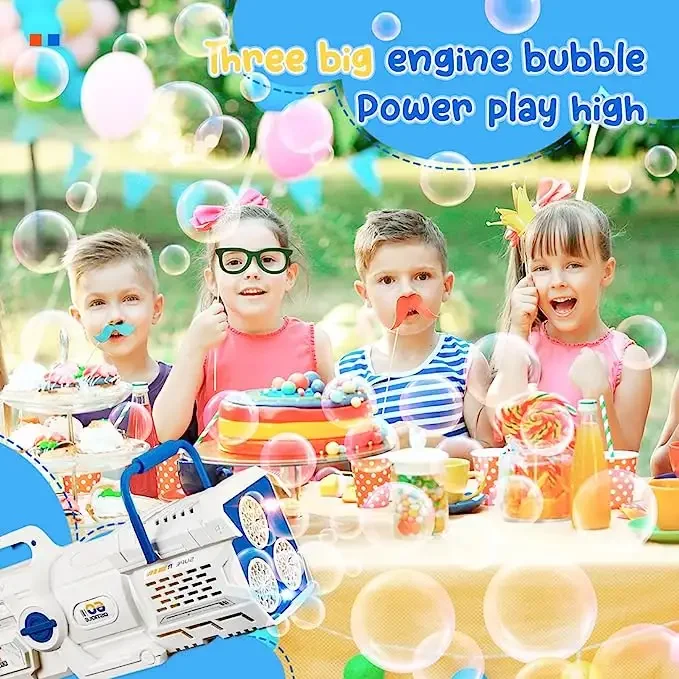 60 หลุม Bubble Gun สบู่ฟองไฟฟ้าอัตโนมัติ LED Light Rocket Machine ของเล่นสําหรับเด็กงานแต่งงานกลางแจ้งของขวัญวันเกิด