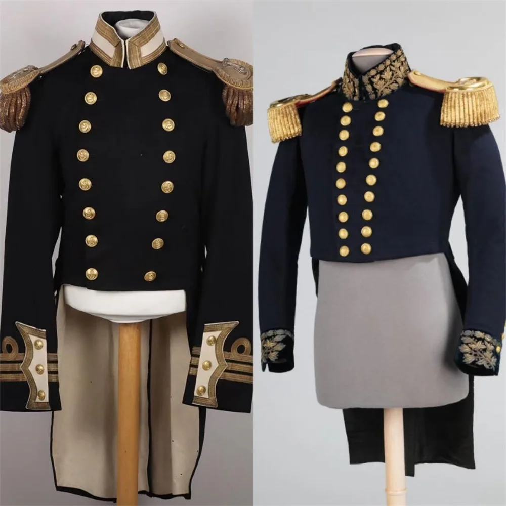 

19 Century Men's British Napoleon Military Officer Tailcoat Costume Colonial Victorian Regency Jacket
