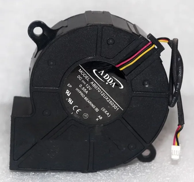 Blower Fan for ADDA AB07012UX250301 7025 DC12V 0.55A 3-line Projector Fan
