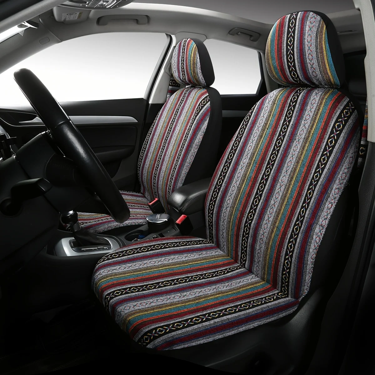 

Car Seat Protector Cover Replacement Decorating Luxury Interior Low-Back Design For Auto SUVs Trucks Vans Woven Fabric Full Set
