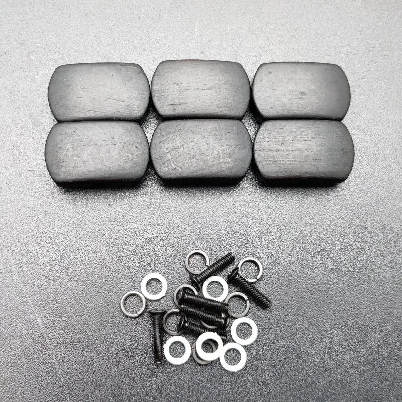 6Pcs Ebony Guitar Tuning Pegs Tuners Machine Heads Replacement Buttons Knobs Handle Black