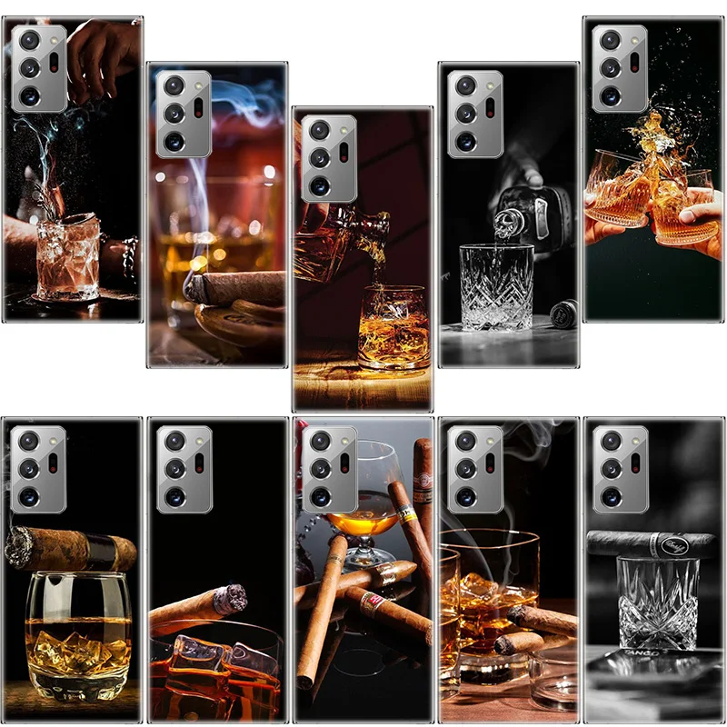 Strong Whiskey With Cigarettes Phone Case For Samsung A15 A25 A35 A55 A10 A20S A30S A50S A70S A71 A51 A41 A31 A21 A11 Galaxy A20