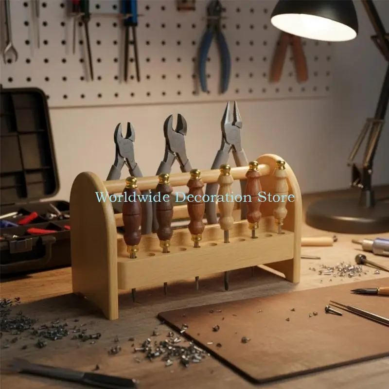 Q39B Handmade Tool Display Stand With Adjustable Sections For Workshop Efficiency