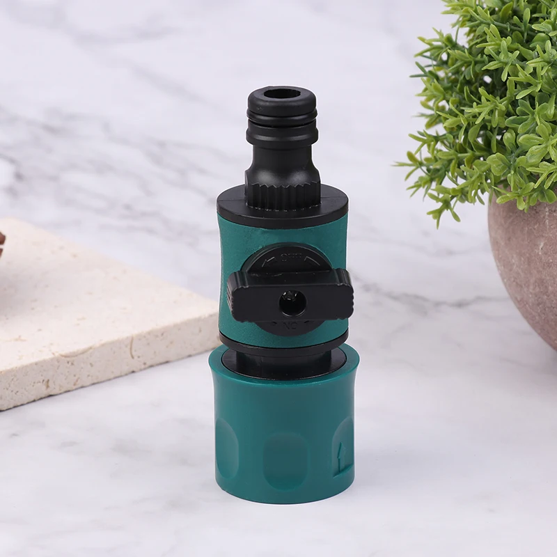 Garden Hose Pipe In-Line Faucet Shut Off Valve Fitting 16MM Joint Watering Irrigation Quick Connector With Valve Garden Gadget