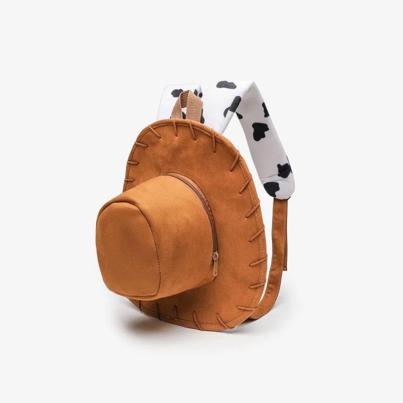 

MINISO Woody Cowboy Hat Backpack Creative Cartoon Toy Story Cowboy Hat Shoulder Bag Cute School Bag Men Women Kids Backpacs Gift