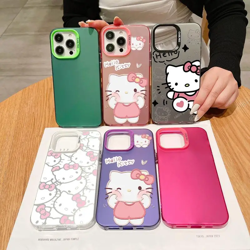 Sanrio Red Face Hello Kitty Phone Case For Samsung Galaxy A24 A51 A71 A31 A03 Core A02 A32 A50 A30S Cover Capa Shockproof Hard