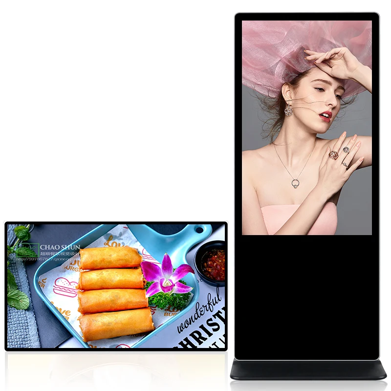 Indoor 55 Inch IPS LCD Digital Signage Display Built-In Cloud-Based CMS USB Control Full Color Video Media for Retail