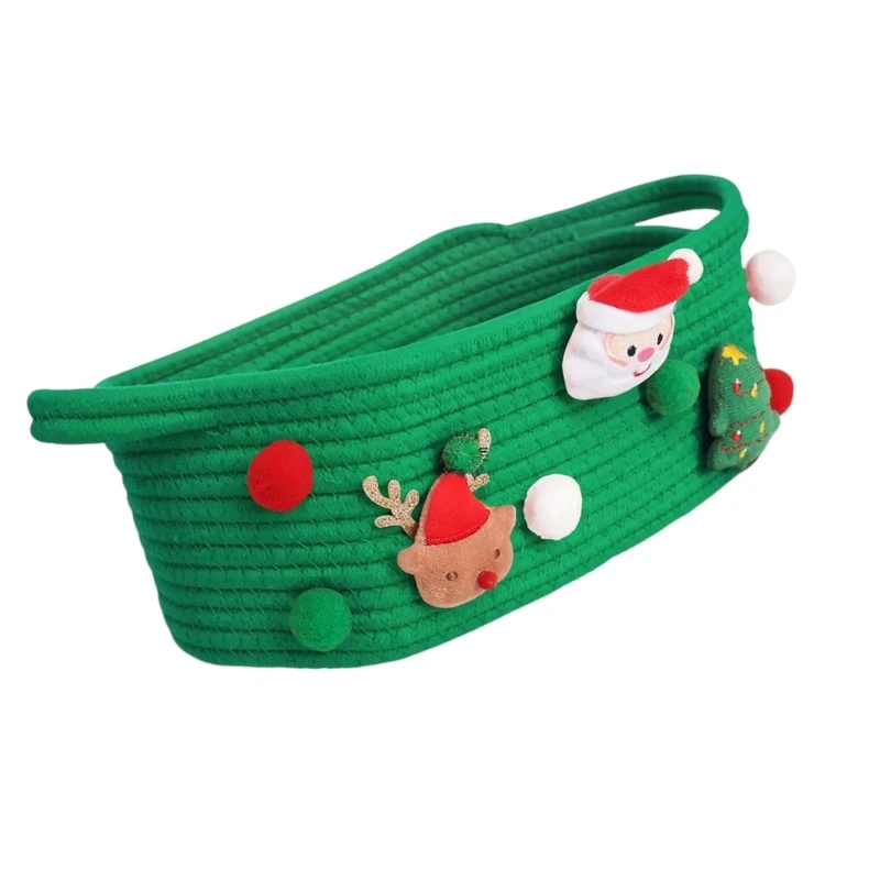 Contenitore portaoggetti a tema Babbo Natale per amanti delle decorazioni natalizie Organizzatore regalo A0KF