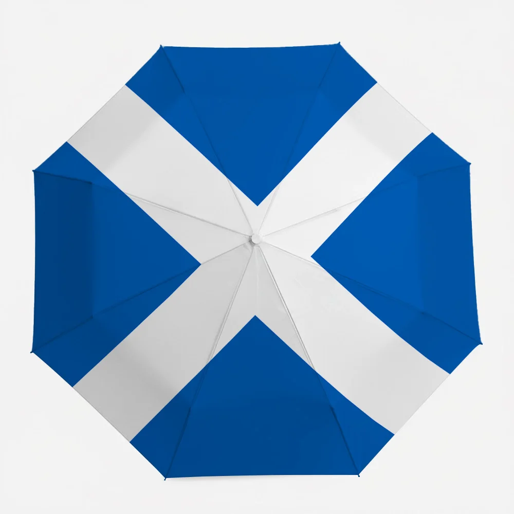 

Патриотический зонт с флагом Шотландии и крестом Святого Андрея, прочный зонт с автоматическим открытием/закрытием, сувенир для путешествий, подарок.