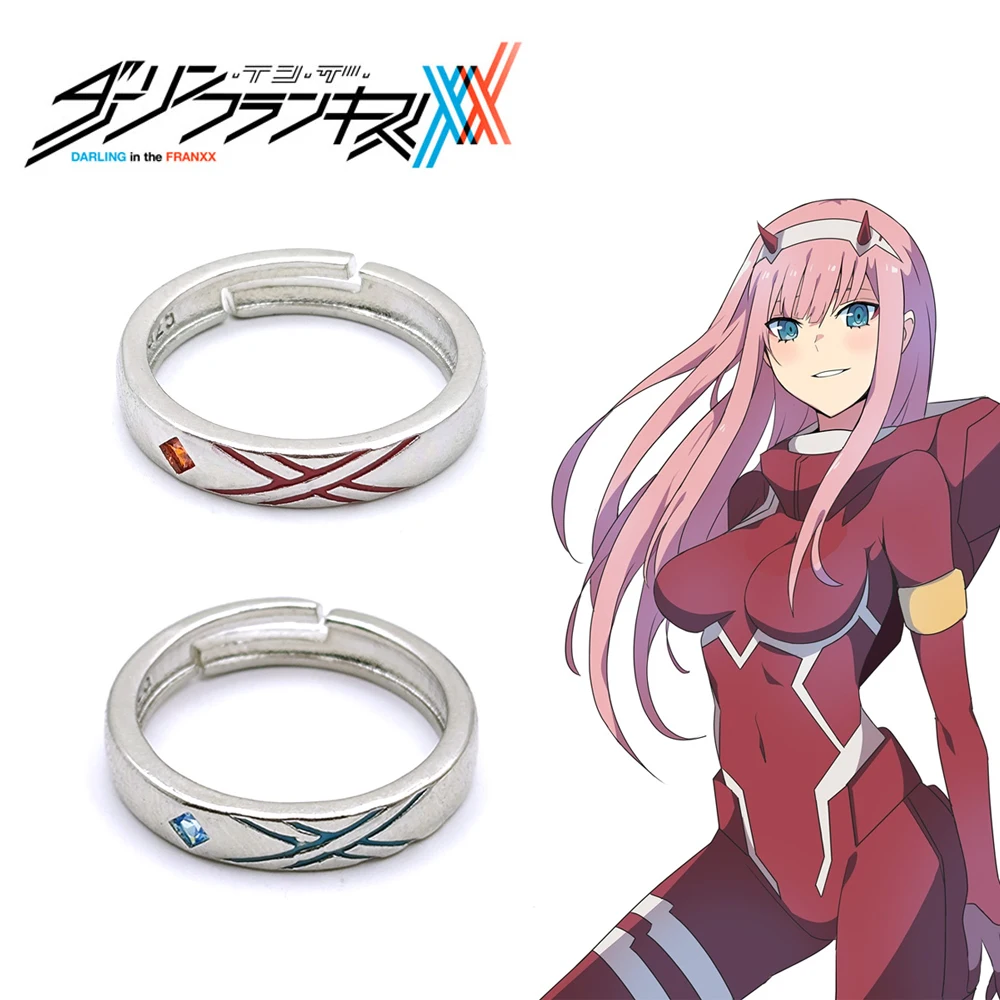 Anime Darling In The Franxx Cosplay Ring HIRO ZERO TWO Adjustable Opening Rings For Couple Love Fashion Jewelry Accessories