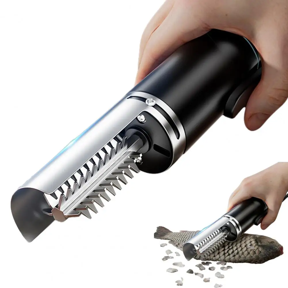 Fish Scale Removal Tool Rechargeable Electric Fish Scaler Waterproof Cordless Fish Scale Remover Adjustable Portable
