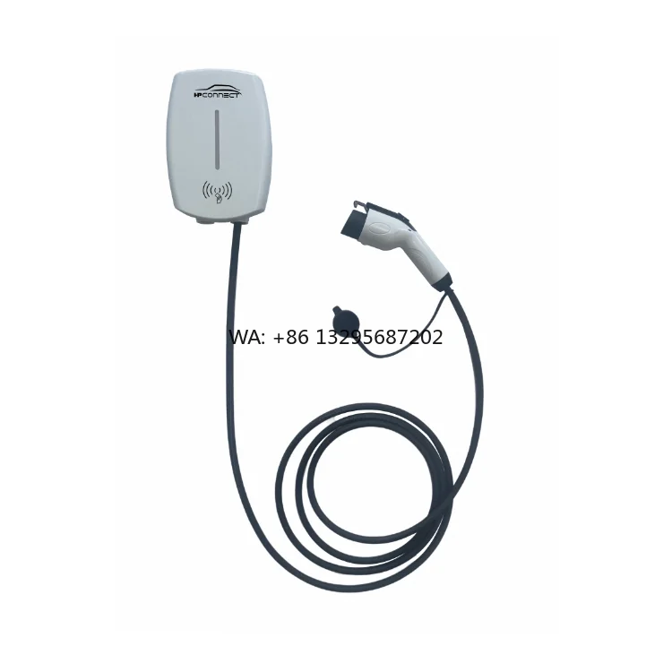 

Зарядное устройство для электромобилей настенное, 7 кВт, 32 А, Тип 2, с розеткой, Wi-Fi, сертификат CE