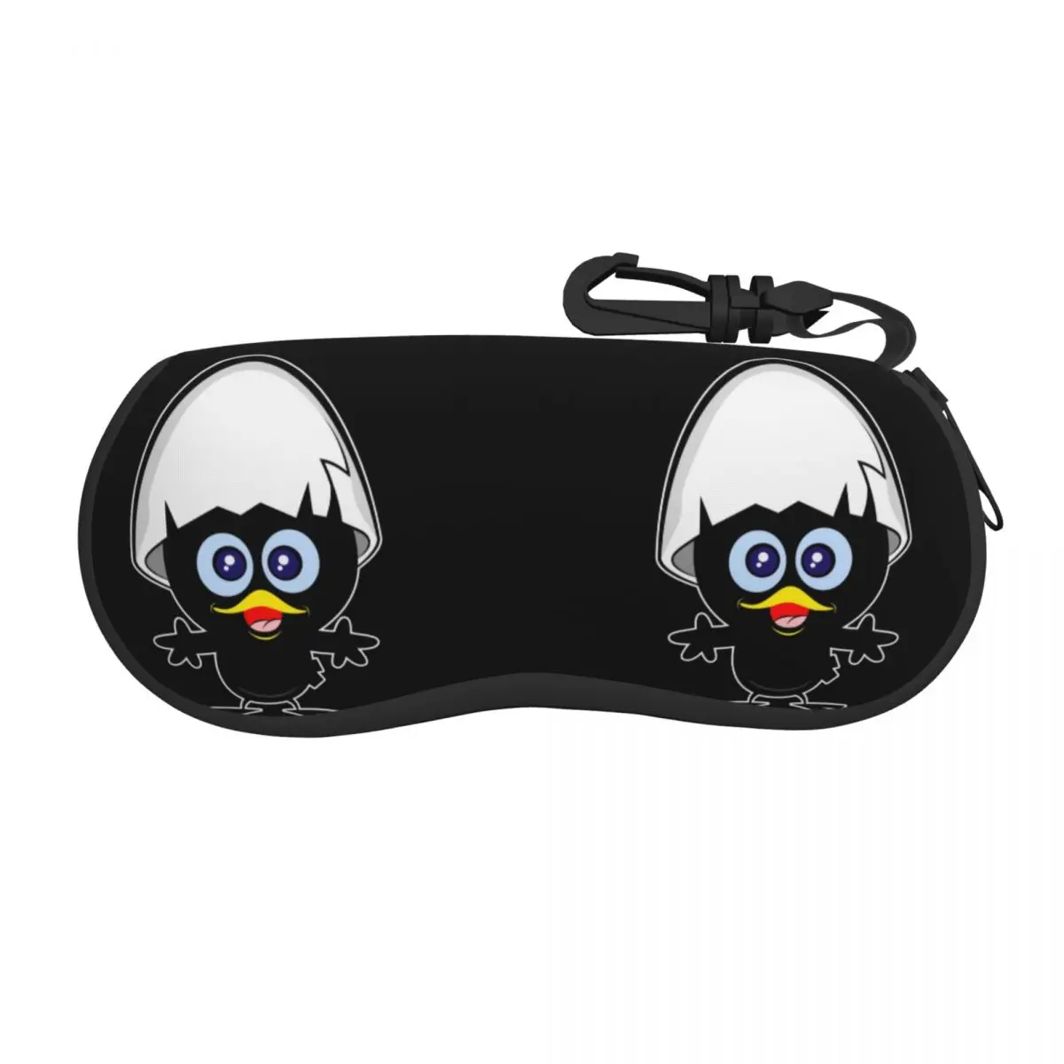 Custom Kawaii Calimero Black Chicken Glasses Case Fashion Cartoon Comic Shell Eyeglasses Case Sunglasses Box