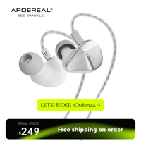 Ardereal LETSHUOER Cadenza 4 wired IEM Hifi earphones Beryllium coated DD BA hybrid High-fidelity monitoring in-ear monitor